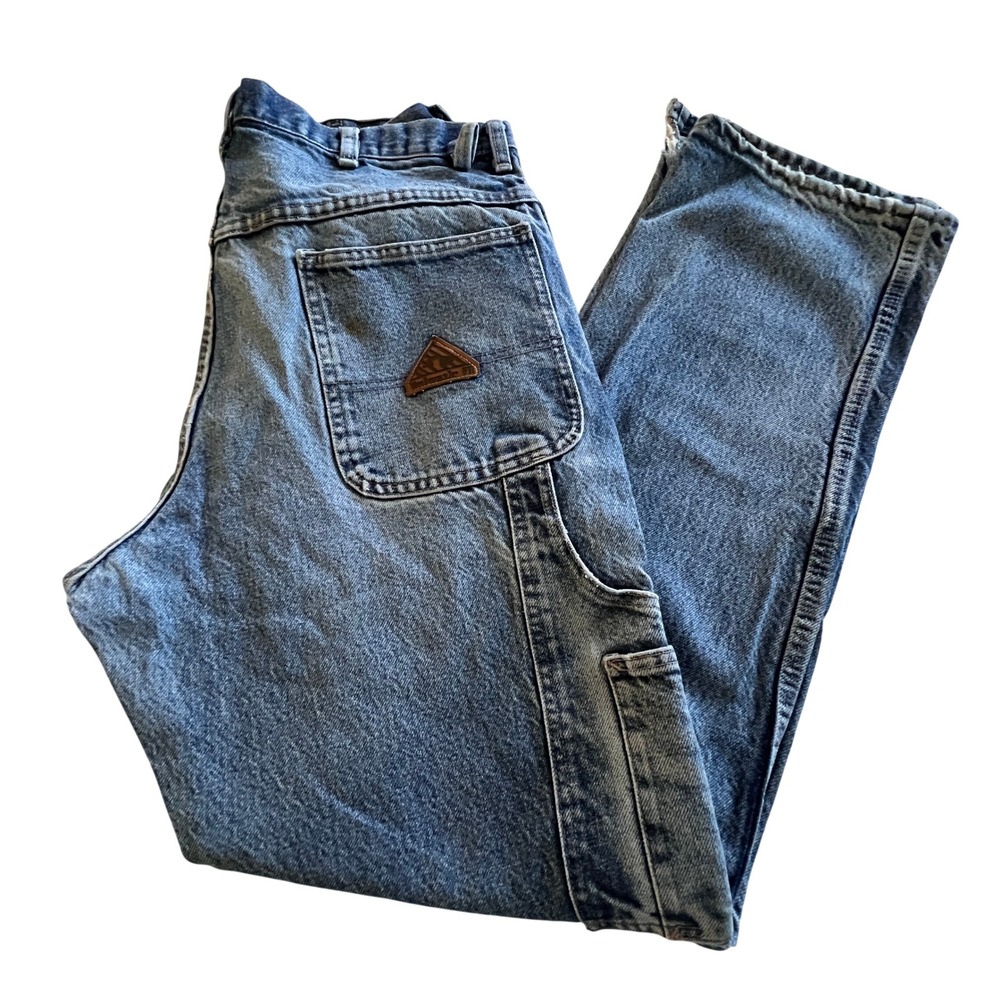 Bulwark Mens 36-37u Flame Resistant Workwear Carpenter Jeans Relaxed Distressed